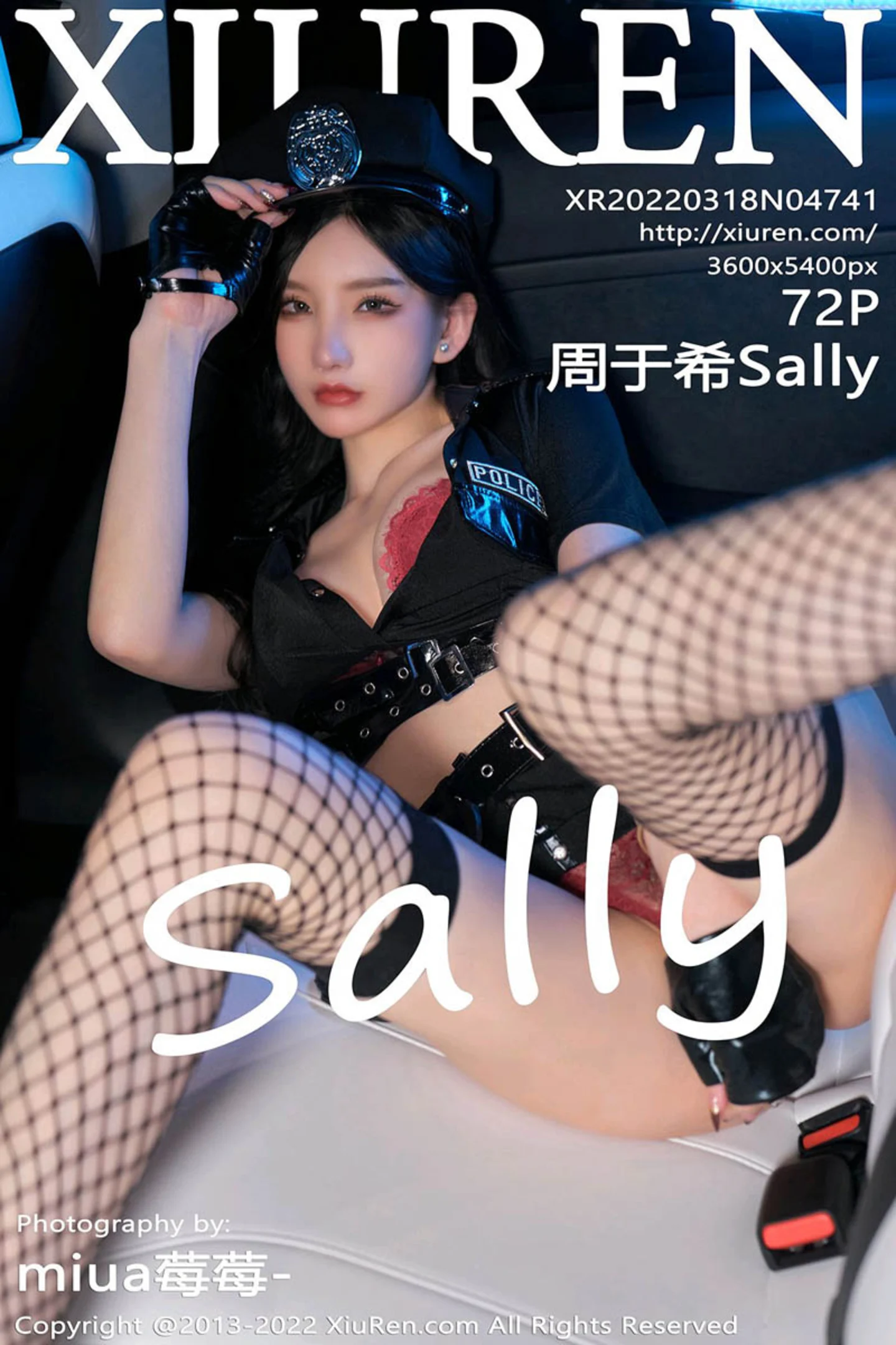 [XiuRen秀人网]VOL.4741 女神周于希Sally女警官主题黑色短裙露蕾丝内裤秀翘臀诱惑写真72P-秀人网官方网站